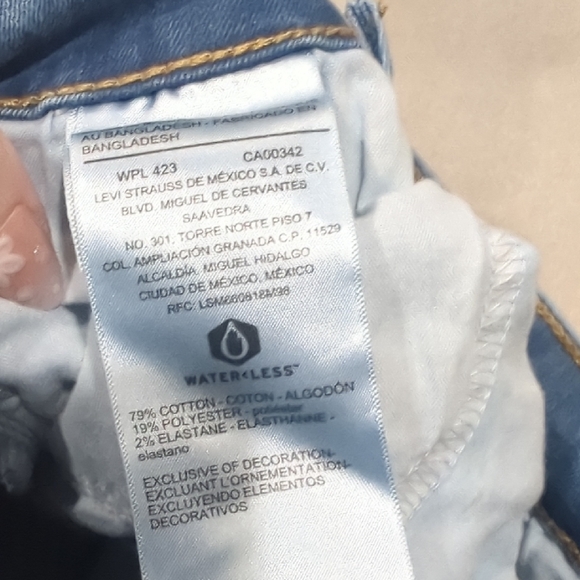 Denizen from Levi's Light Blue Distressed Roll-Hem Jean Shorts - Picture 10 of 13